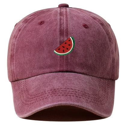 Watermelon Print Adjustable Baseball Cap