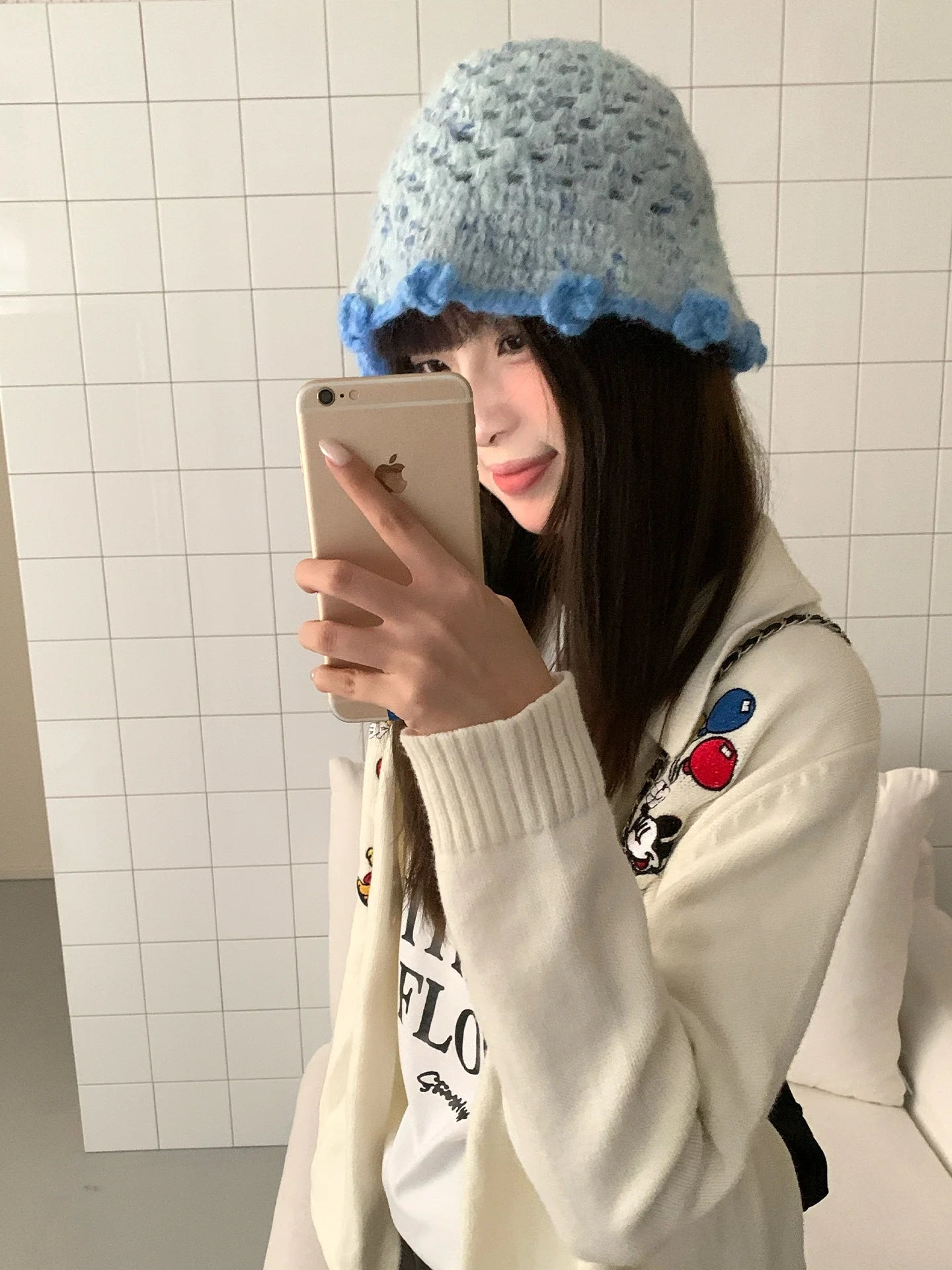 Women Wool Openwork Knitted Fisherman Bucket Hat