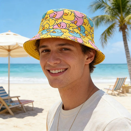 Reversible Bucket Hat Unisex Anti UV Hip Hop Street Dance Hat