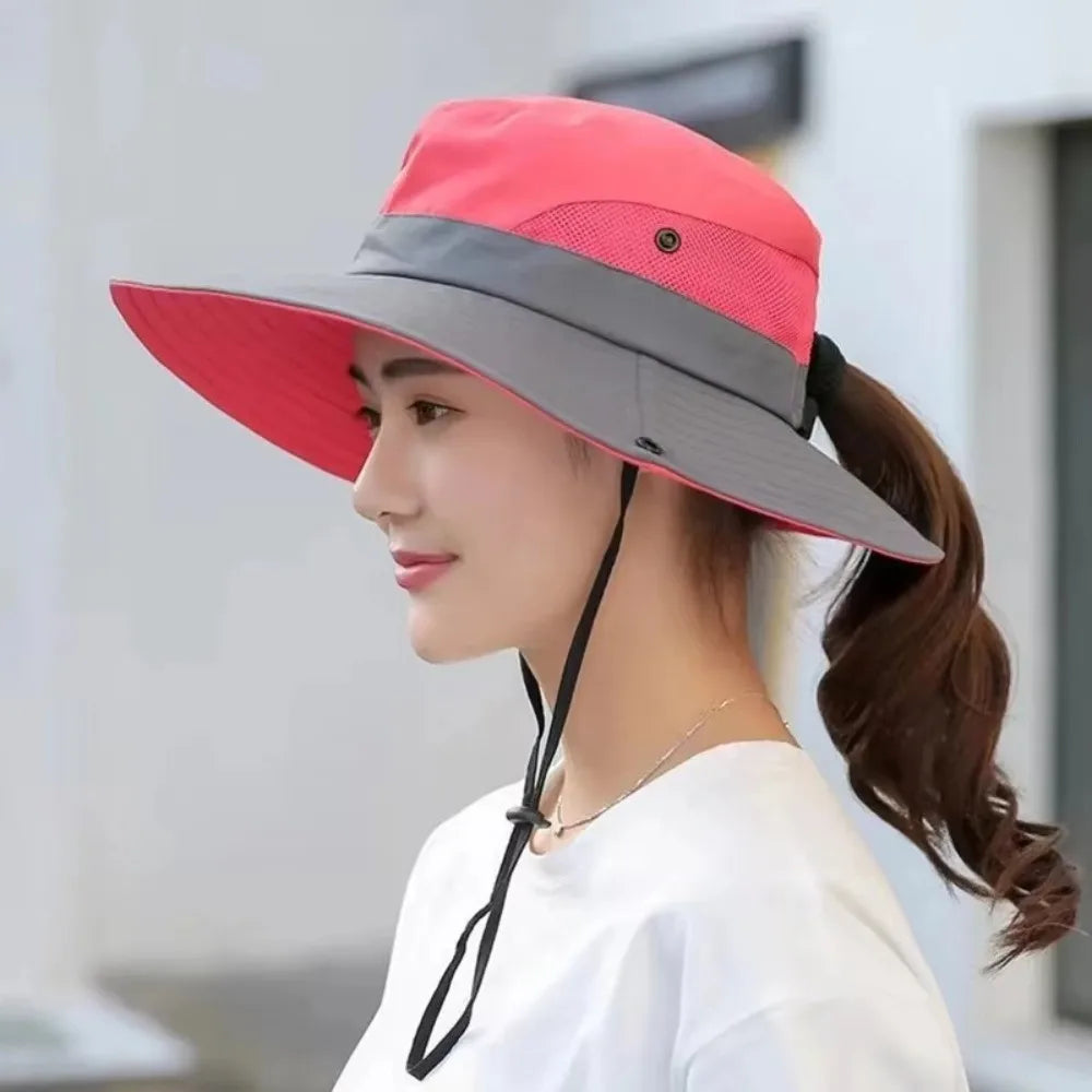 Adjustable Quick-Dry Breathable Wide Brim Bucket Hat