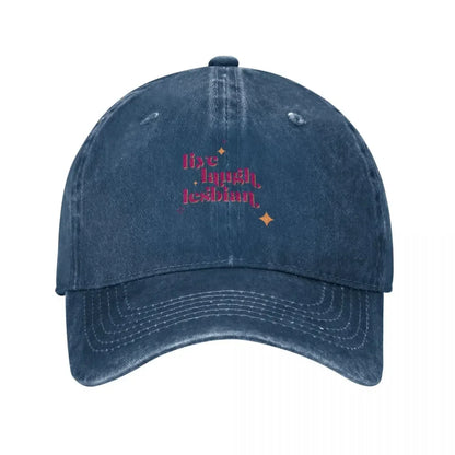 Live Laugh Lesbian Pride Graphic Baseball Cap