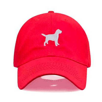 Dog Embroidered Soft Cotton Baseball Cap