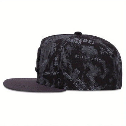 Graffiti Letter Embroidered Hip Hop Snapback Cap
