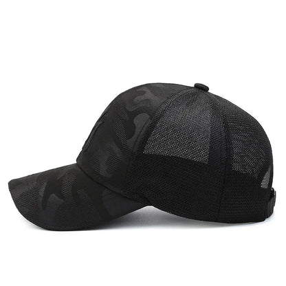New Spring Summer Embroidered Letter Camouflage Hat
