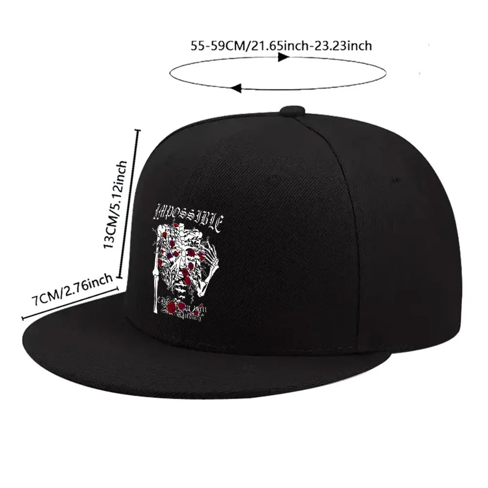 Impossible Skull Flower Snapback Cap