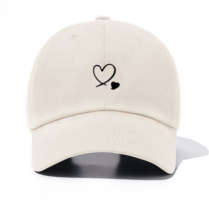 1 Piece Hearts Print Baseball Cap For Men And Women