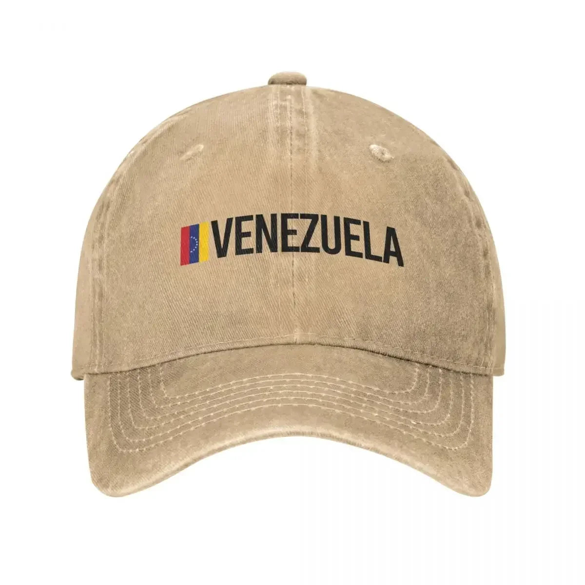 Venezuela Minimalist Distressed Denim Baseball Cap Hat