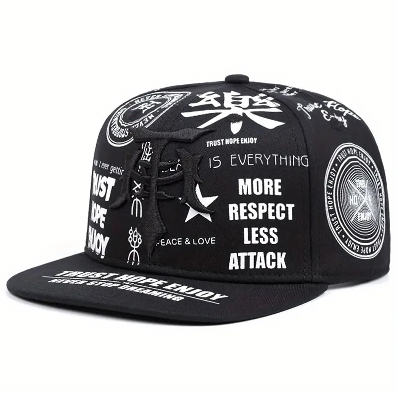 Creative Graffiti Embroidered Snapback Cap