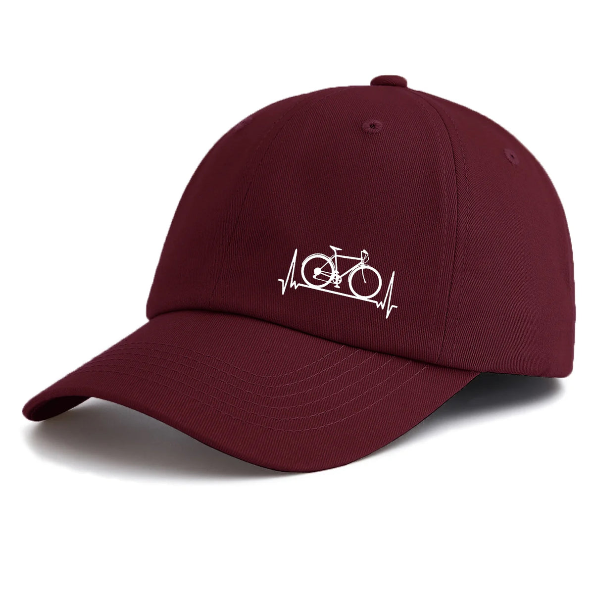 Minimalist Retro Bicycle Print Baseball Cap