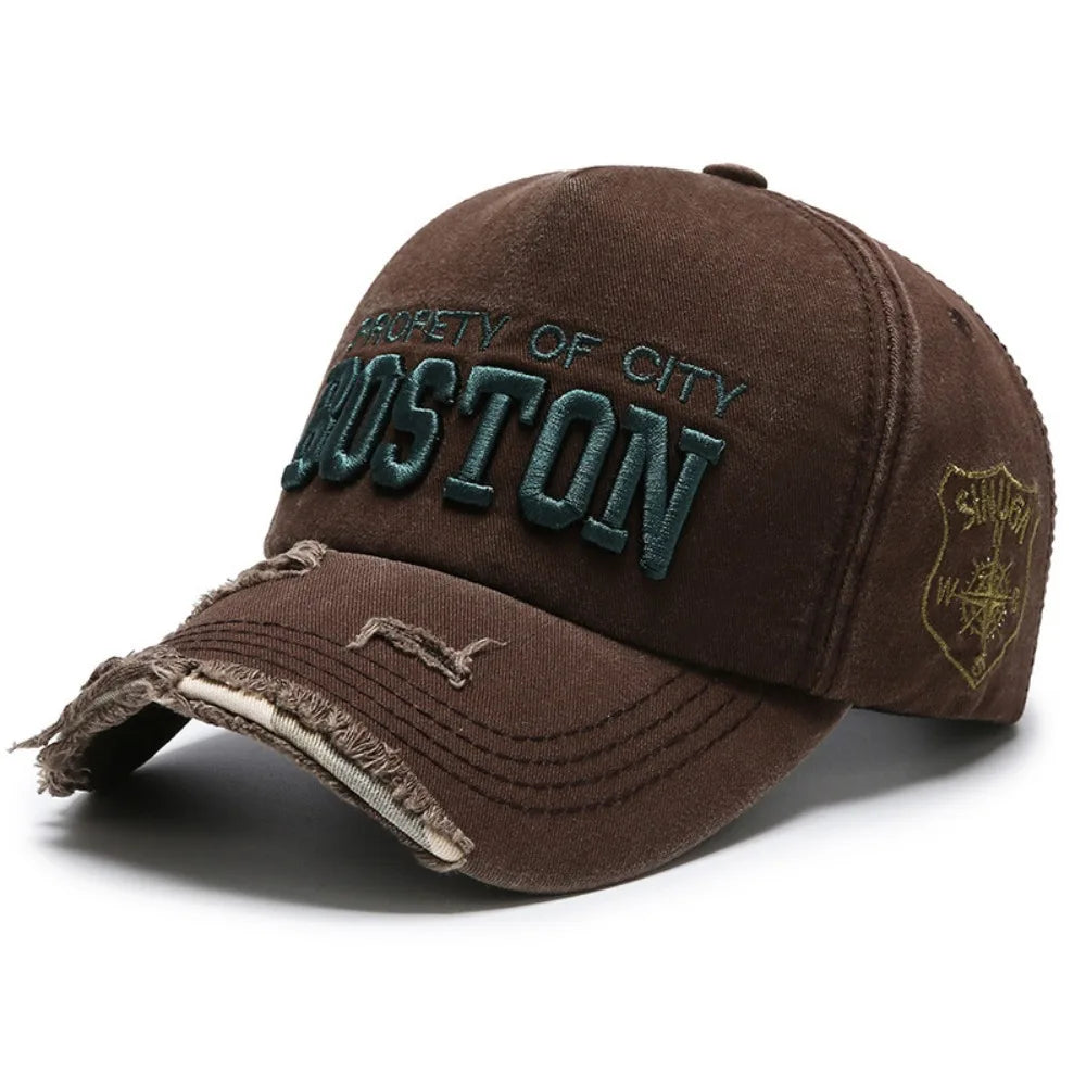 Trendy Worn Cowboy Baseball Cap Embroidery Trucker Cap