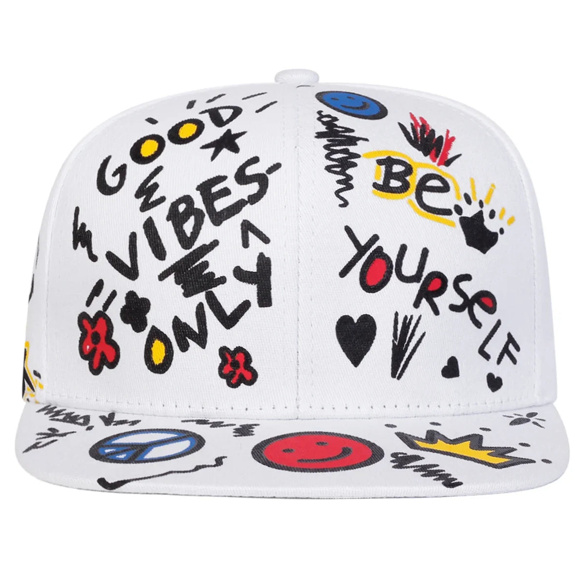 Smiling Graffiti Hip Hop Snapback Cap