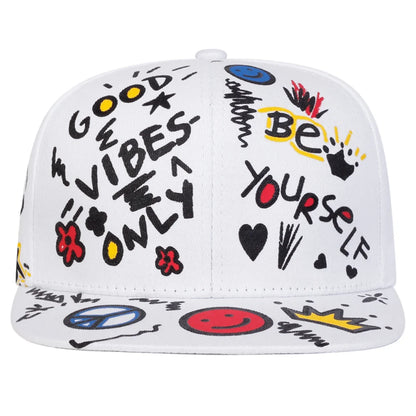Smiling Graffiti Hip Hop Snapback Cap