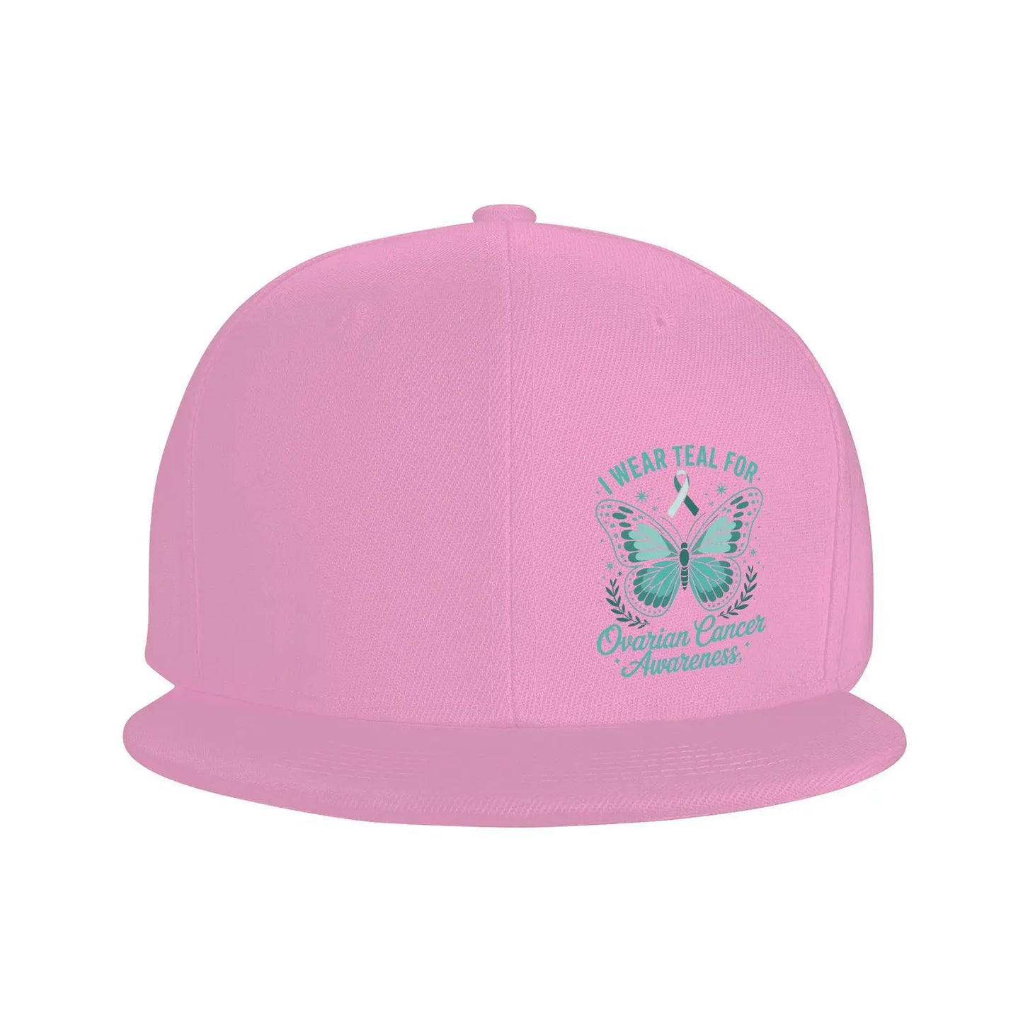 Ovarian Cancer Ribbon Snapback Cap Hat