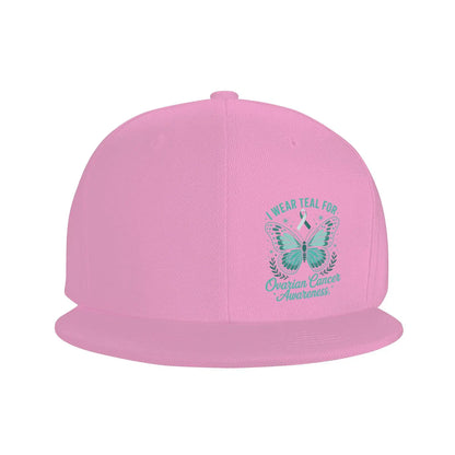 Ovarian Cancer Ribbon Snapback Cap Hat
