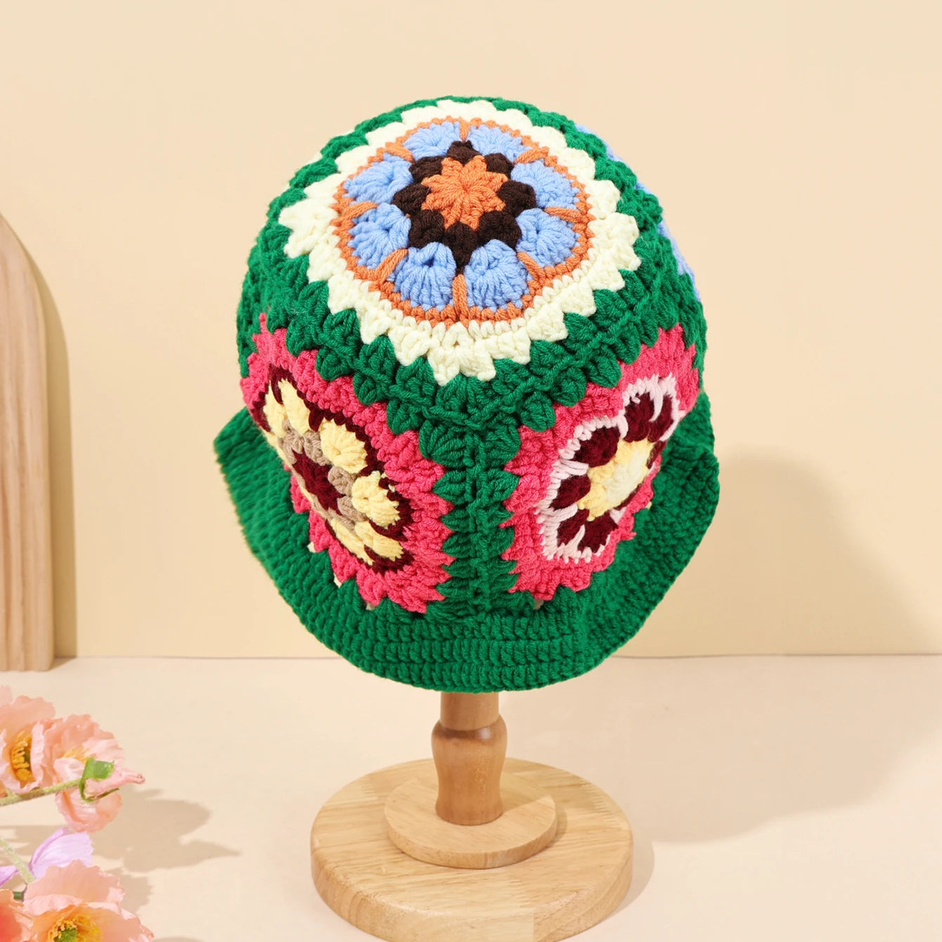 Rainbow Flower Mandala Bucket Hat