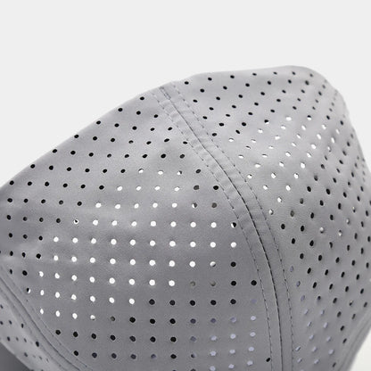 Full Closed Flat Brim Breathable Mesh Snapback Cap
