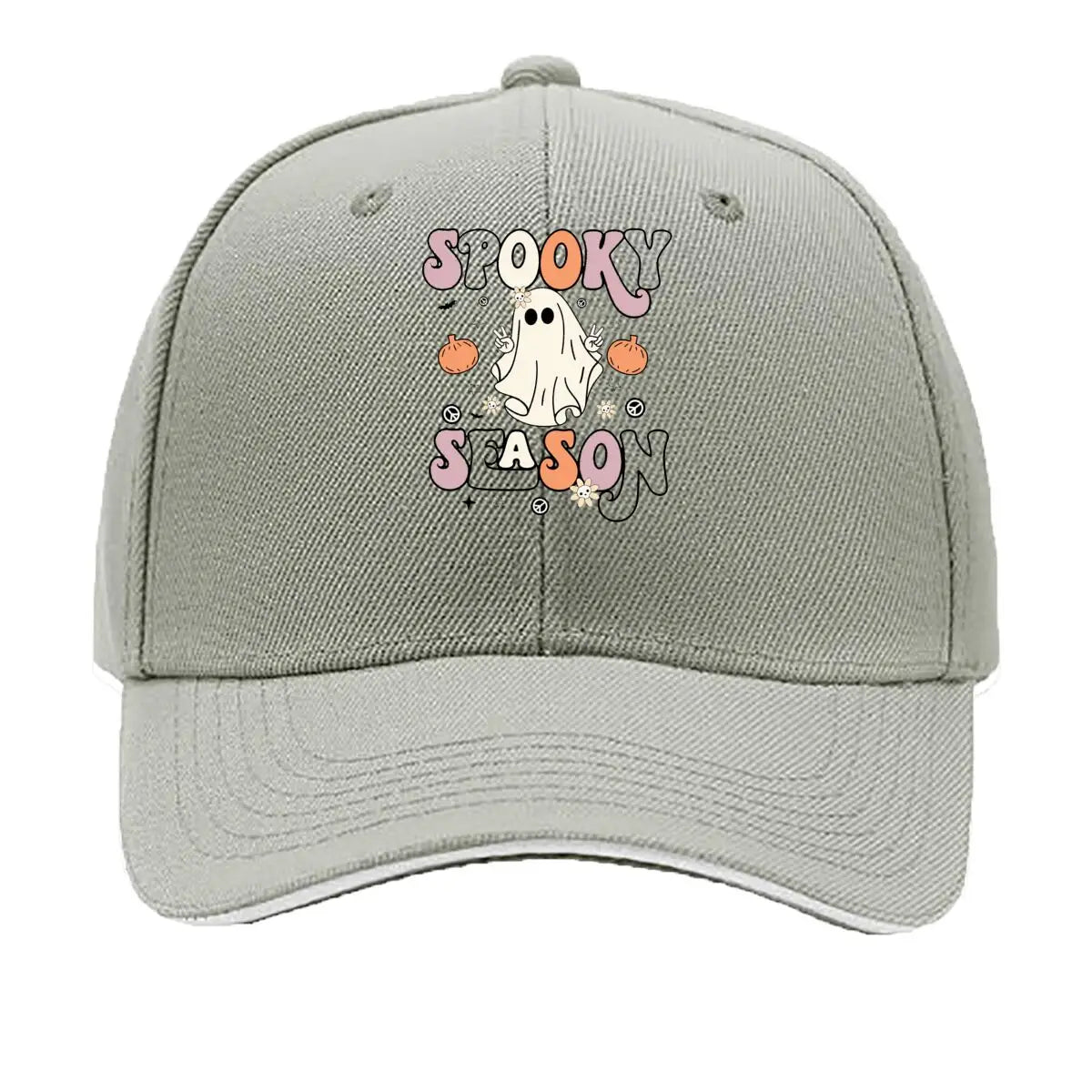 Spooky Season Ghost Pumpkin Baseball Cap