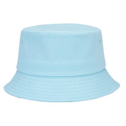 Solid Color Cotton Summer Bucket Hat
