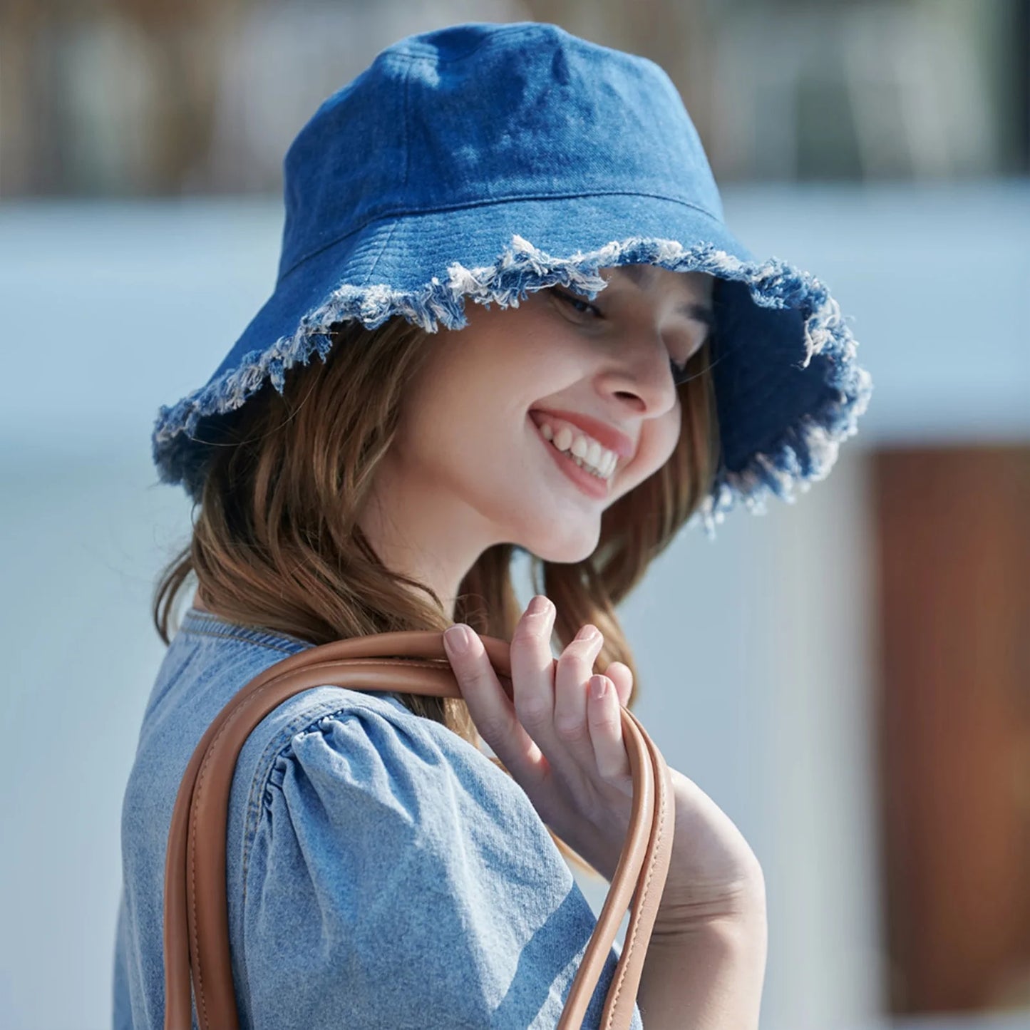Trendy Bucket Hat Fisherman Bucket Hat Solid Color Retro Style