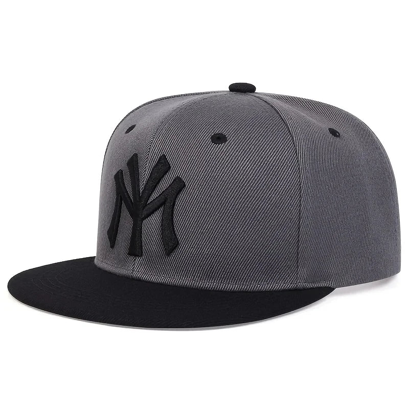 Unisex Letter Embroidered Adjustable Hip-Hop Trucker Snapback Cap