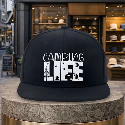 Camping Life Adventure Snapback Cap