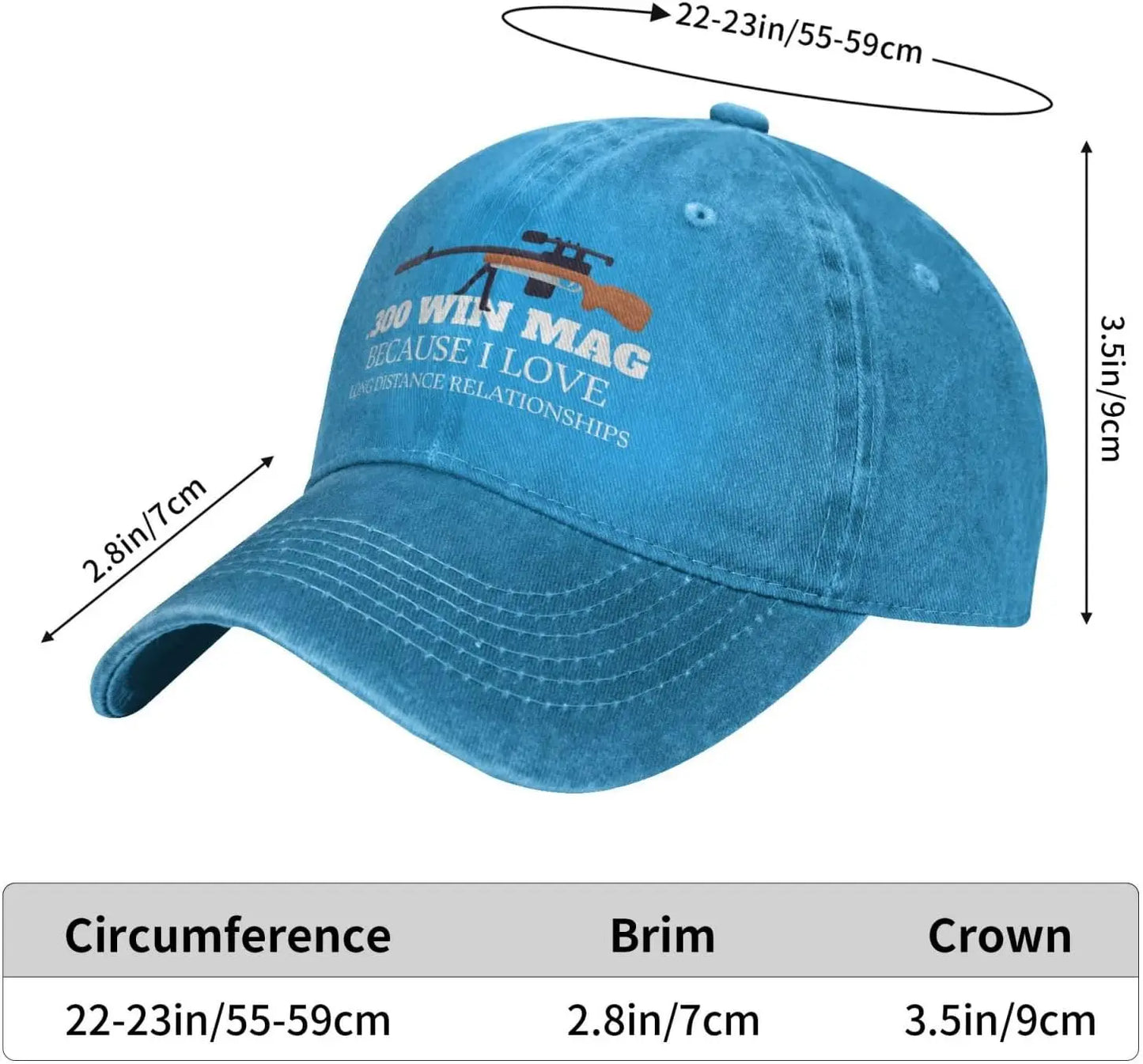 300 Win Mags Distance Baseball Cap