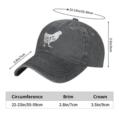Floral Chicken Vintage Baseball Cap