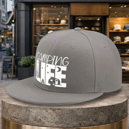 Camping Life Adventure Snapback Cap