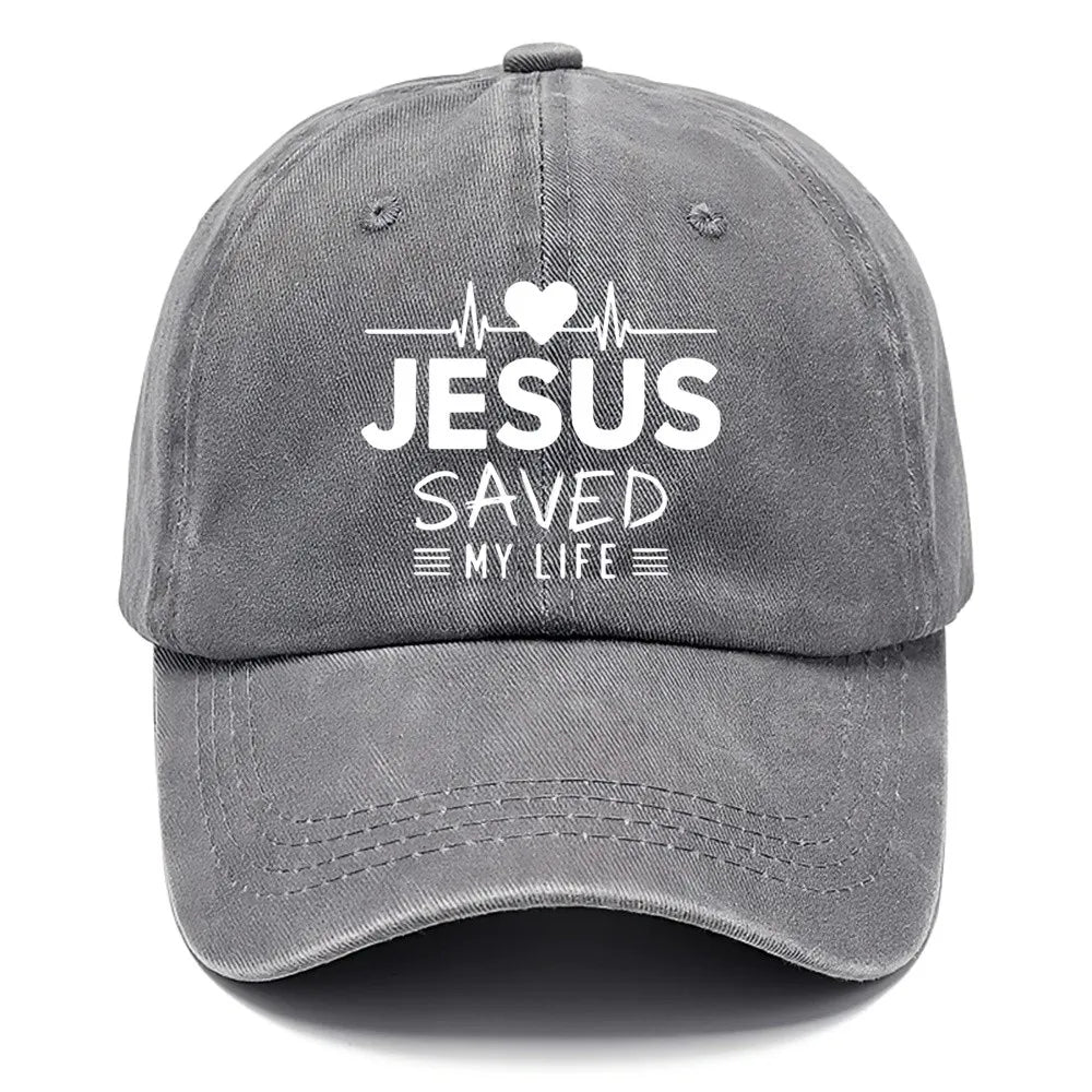 Jesus Saved My Life Graphic Baseball Cap