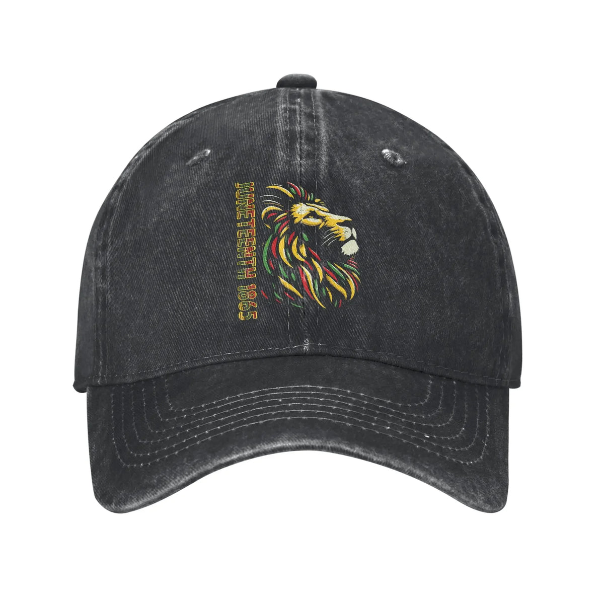 Juneteenth Black Periodic Distressed Washed Baseball Cap