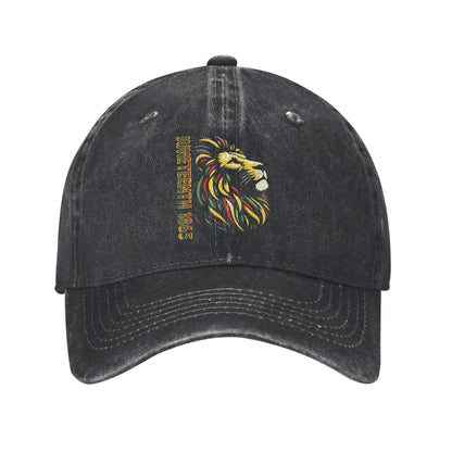Juneteenth Black Periodic Distressed Washed Baseball Cap