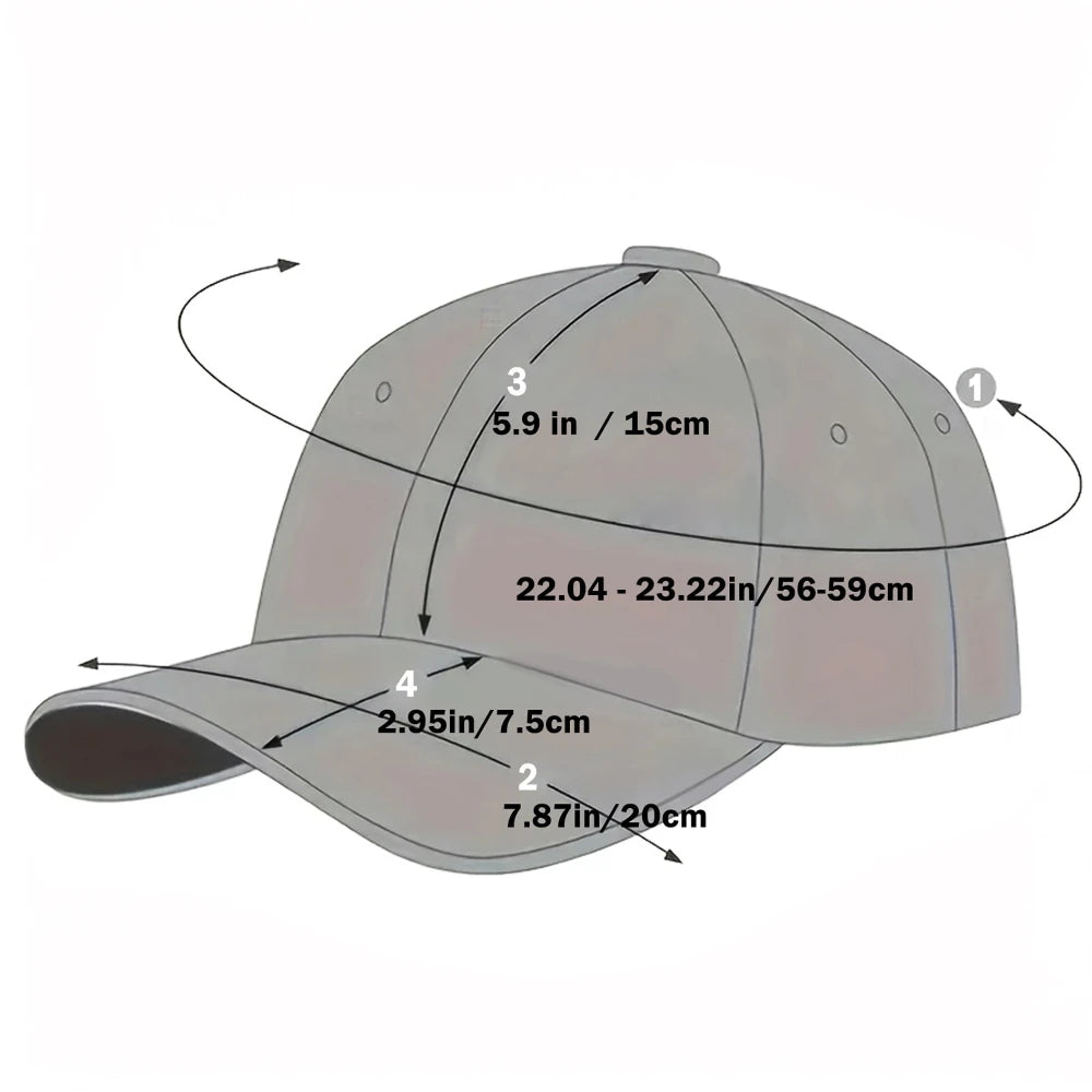 1pc Retro Washed Baseball Caps For Women