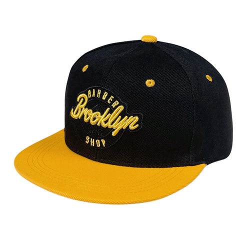 Letter Embroidered Adjustable Flat Brim Snapback Cap