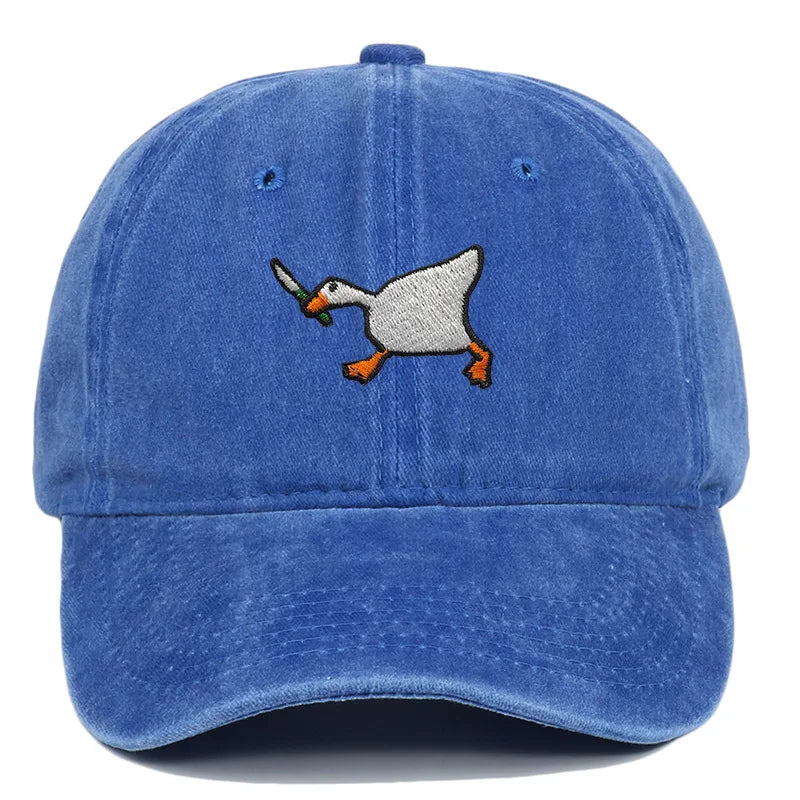 Goose Embroidered Urban Style Duckbill Baseball Cap
