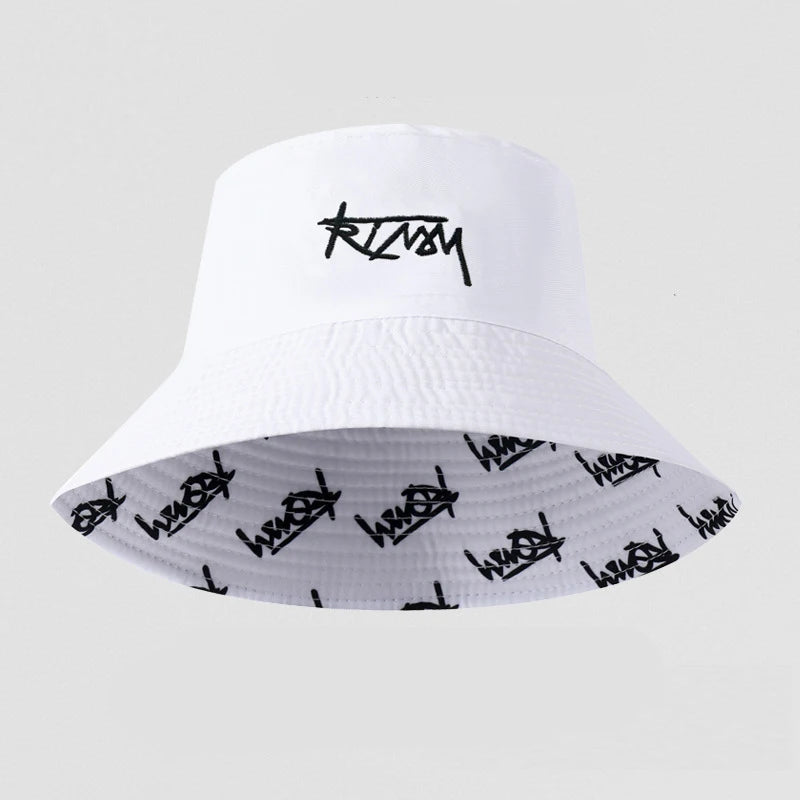 1pc Retro Style Fashionable Printed Maple Leaf Fisherman Hat