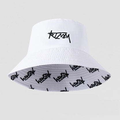 1pc Retro Style Fashionable Printed Maple Leaf Fisherman Hat