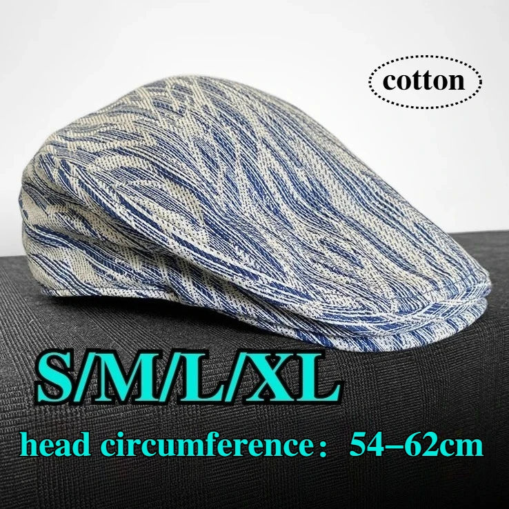 Summer New Cotton Big Size Berets For Men XL 62cm Big Head Peaked Cap