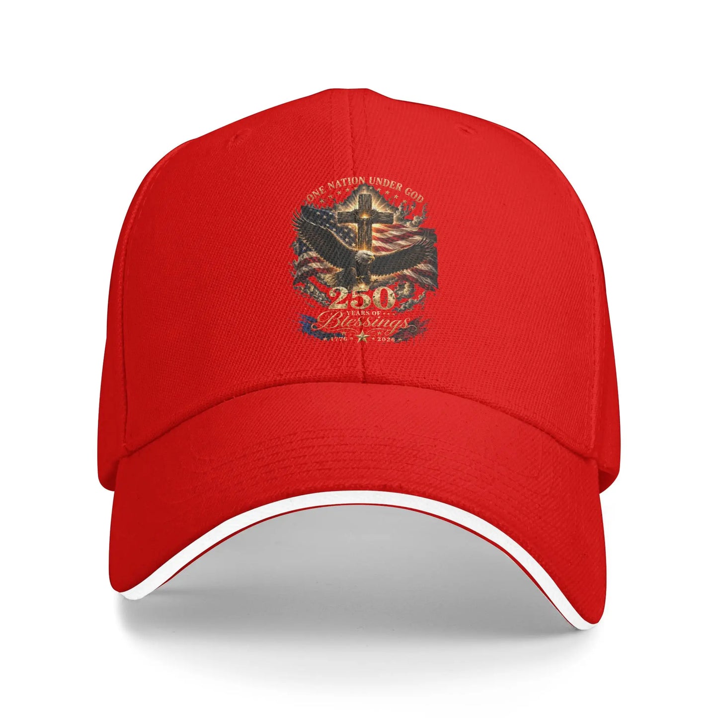 One Nation Under God USA 250th Anniversary Baseball Cap