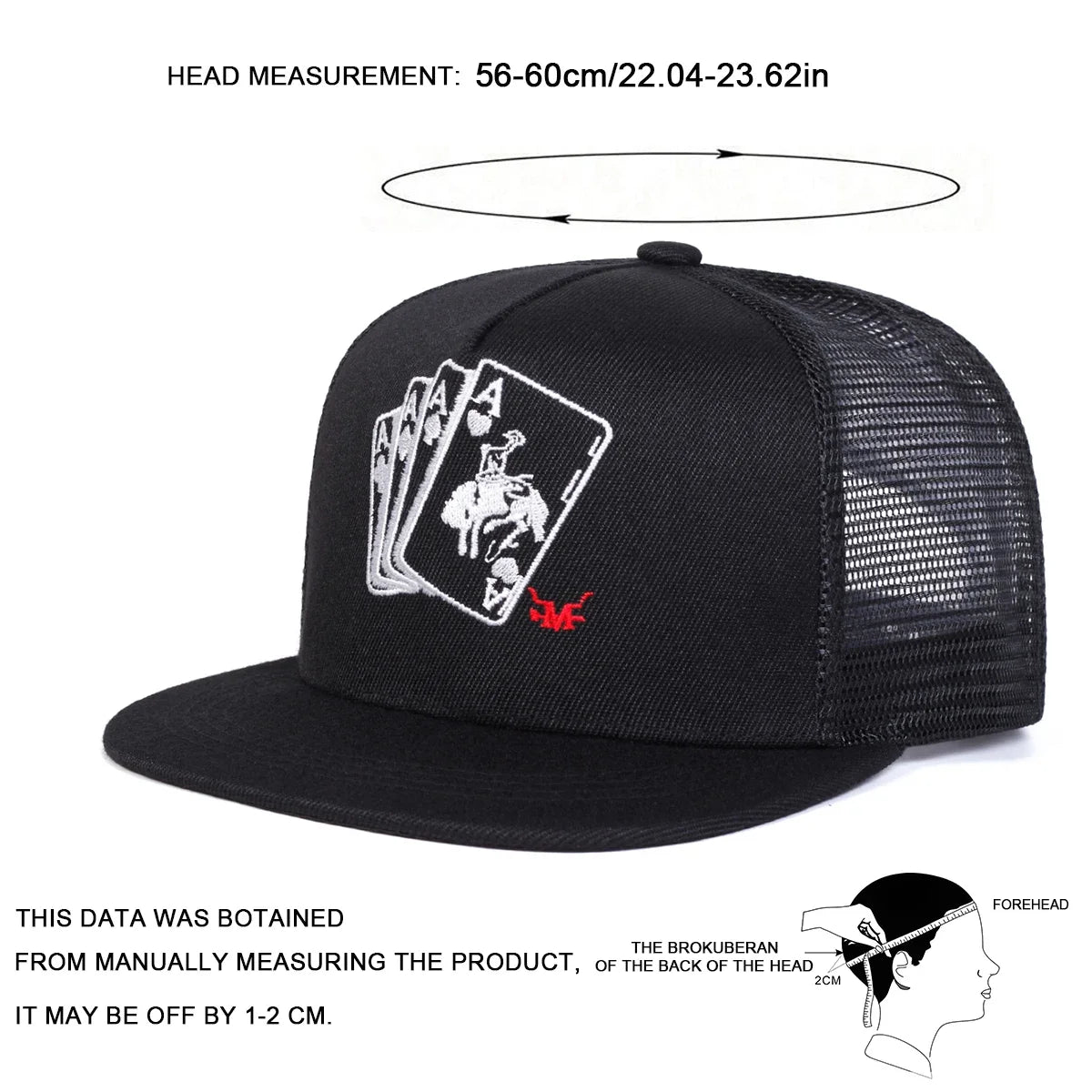 Poker A Embroidery Casual Snapback Cap