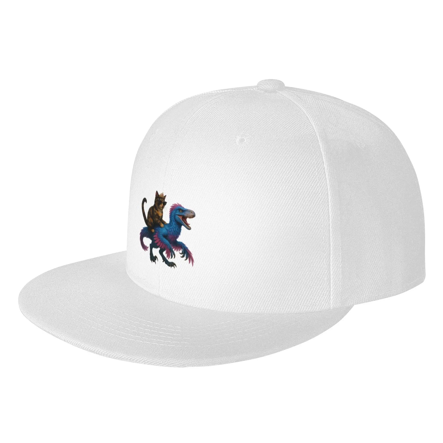 Fashion Cat Riding Raptor Snapback Cap