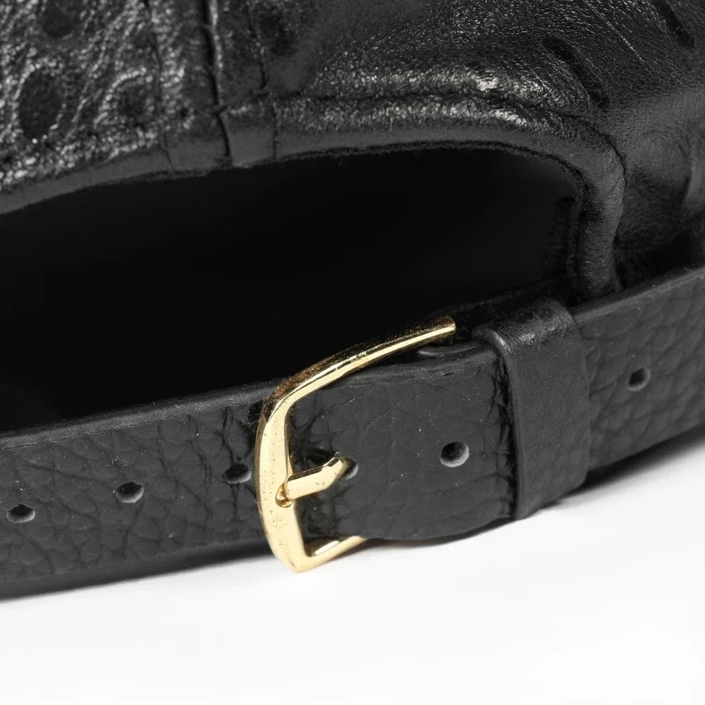 Genuine Crocodile Pattern Sheep Leather Snapback Cap
