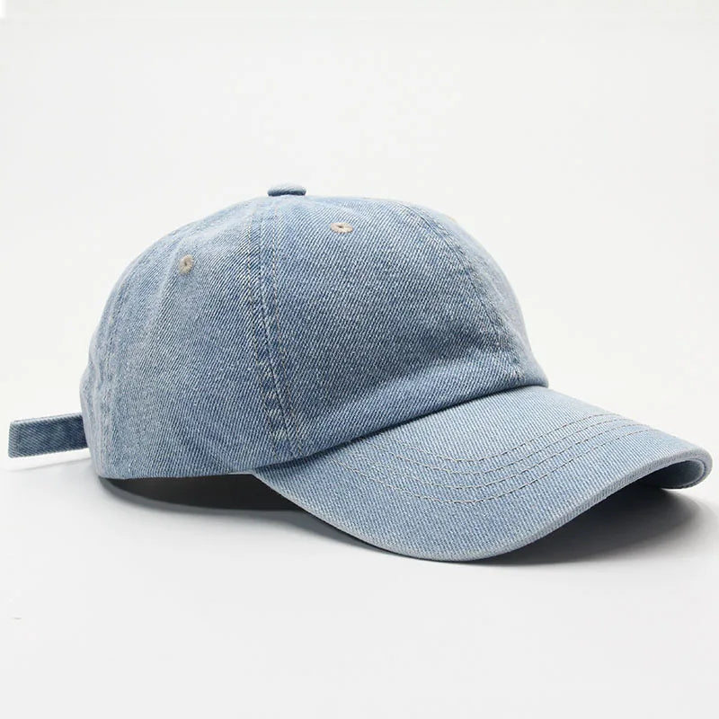 Vintage Denim Cotton Snapback Baseball Cap