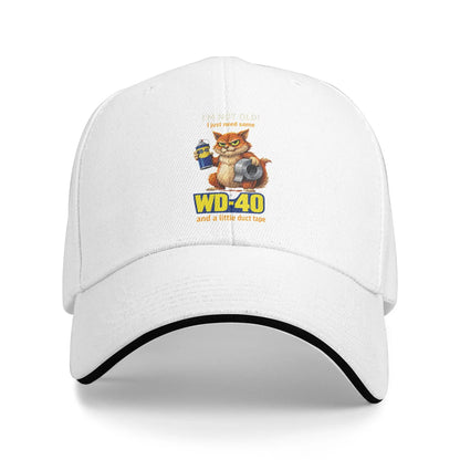 WD-40 Duct Tape Cat Humor Snapback Baseball Cap