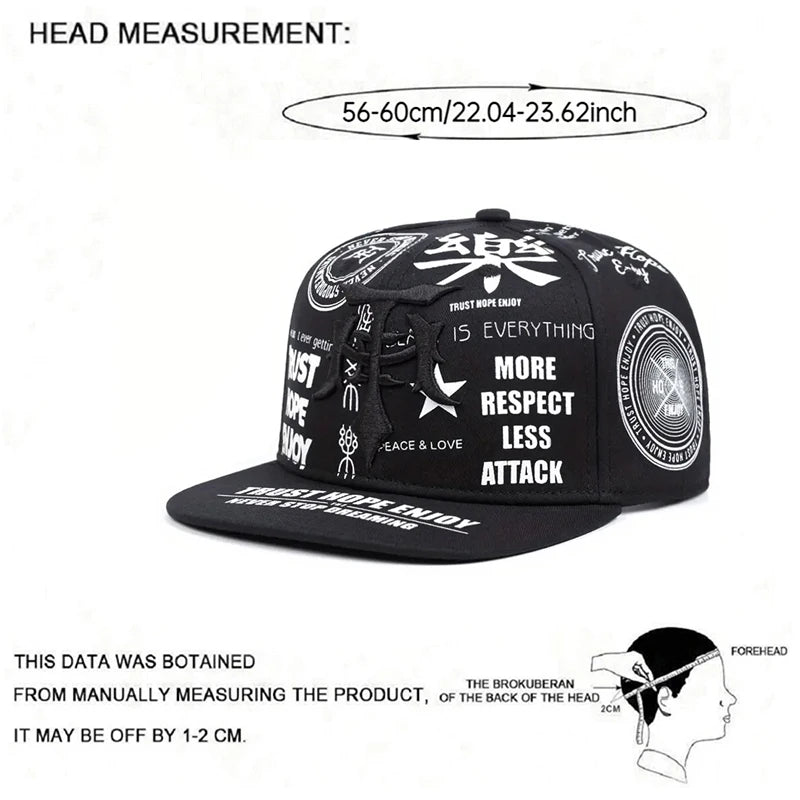 Creative Graffiti Embroidered Snapback Cap