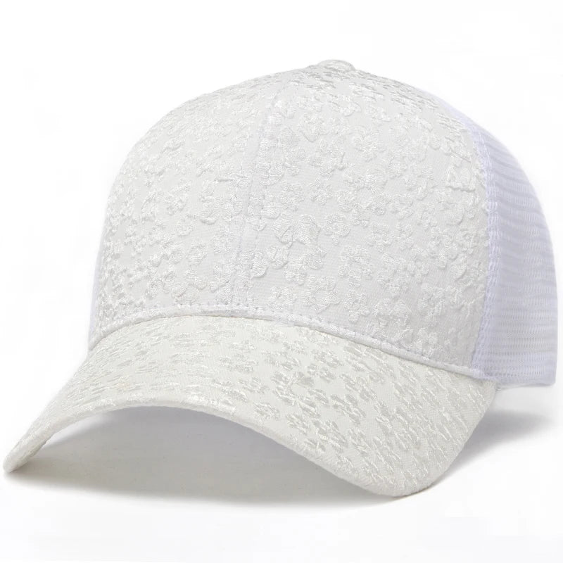 New Print Mesh Caps Fashion Women Baseball Cap