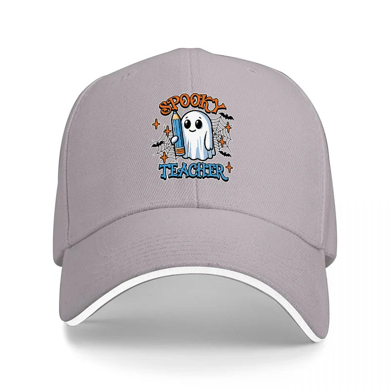 Spooky Teacher Ghost Baseball Cap