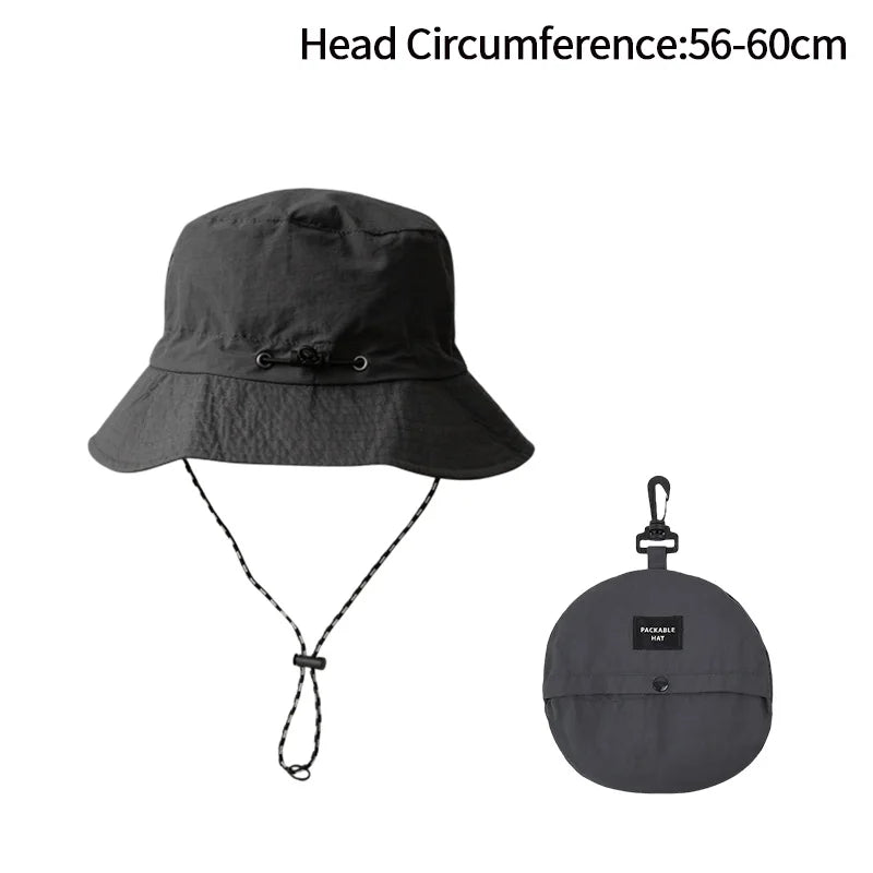 Waterproof Quick-Dry UV Protection Bucket Hat With Storage Hook