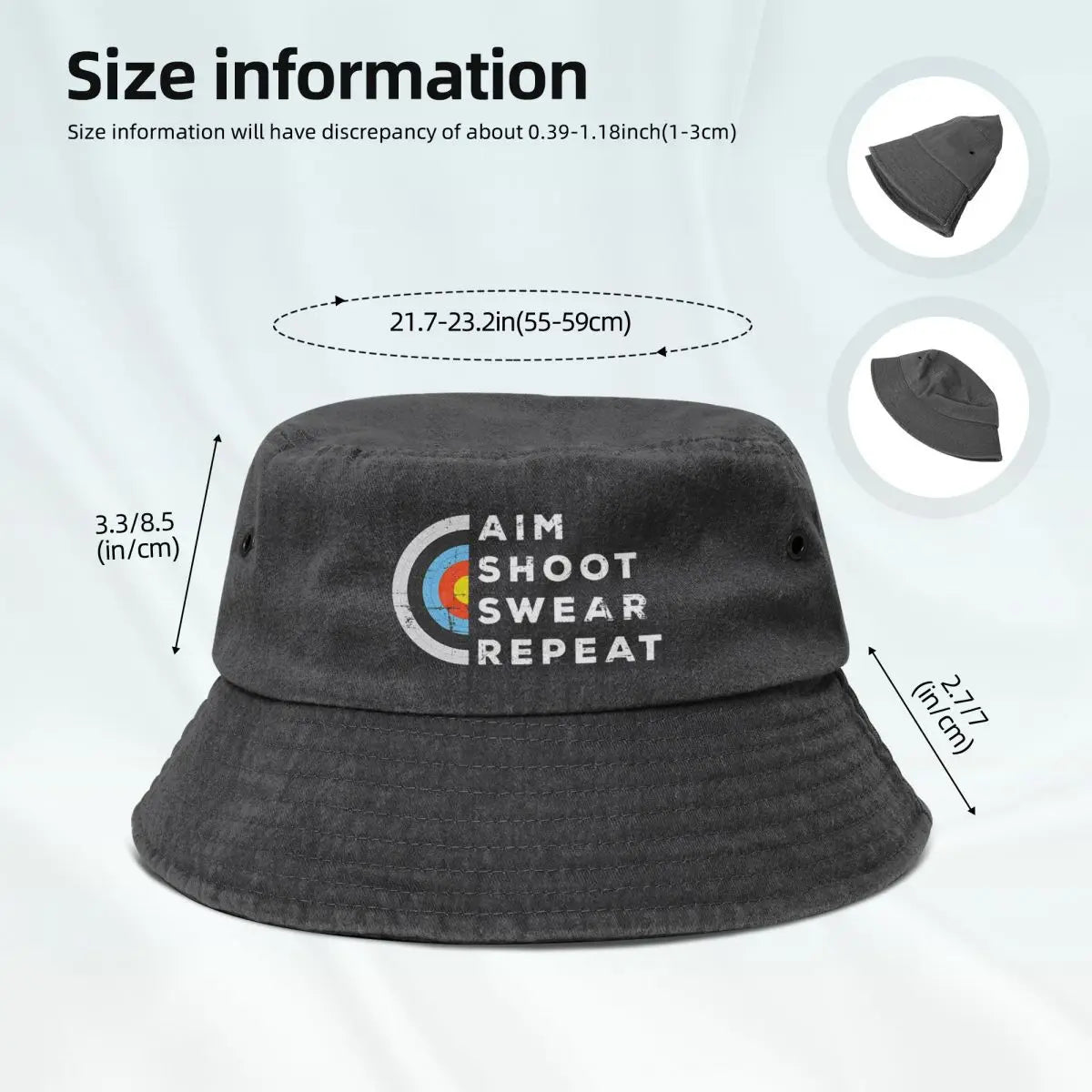 Aim Shoot Swear Bucket Hat
