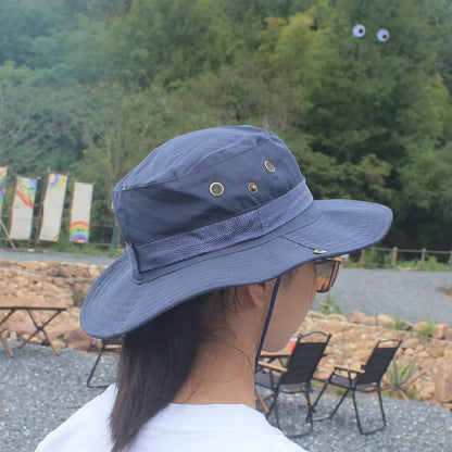 Korean Style Flat Top Breathable Summer Bucket Hat