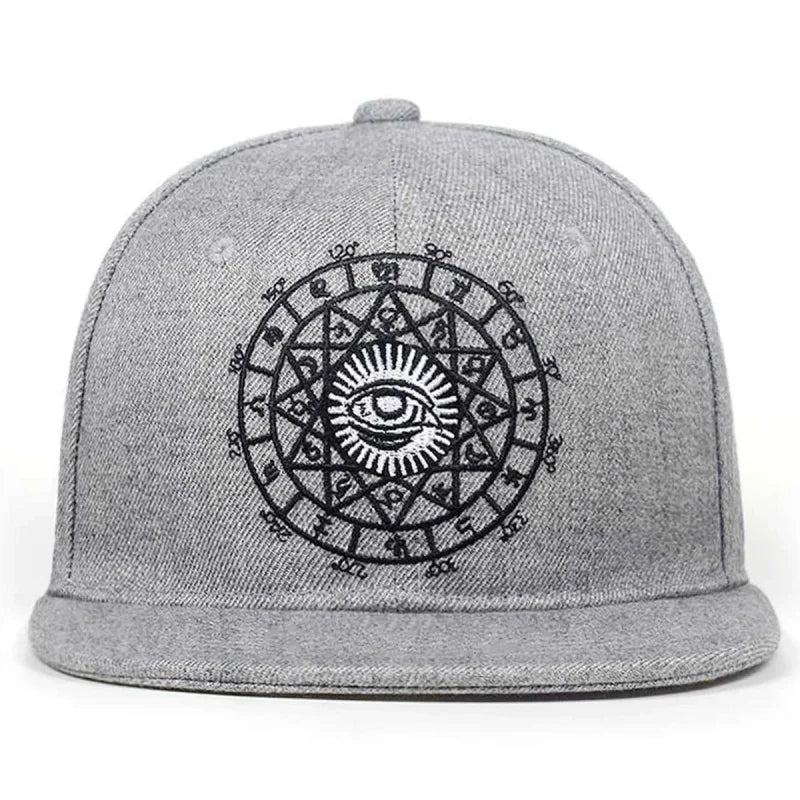 All Seeing Eye Embroidered Hip Hop Snapback Cap